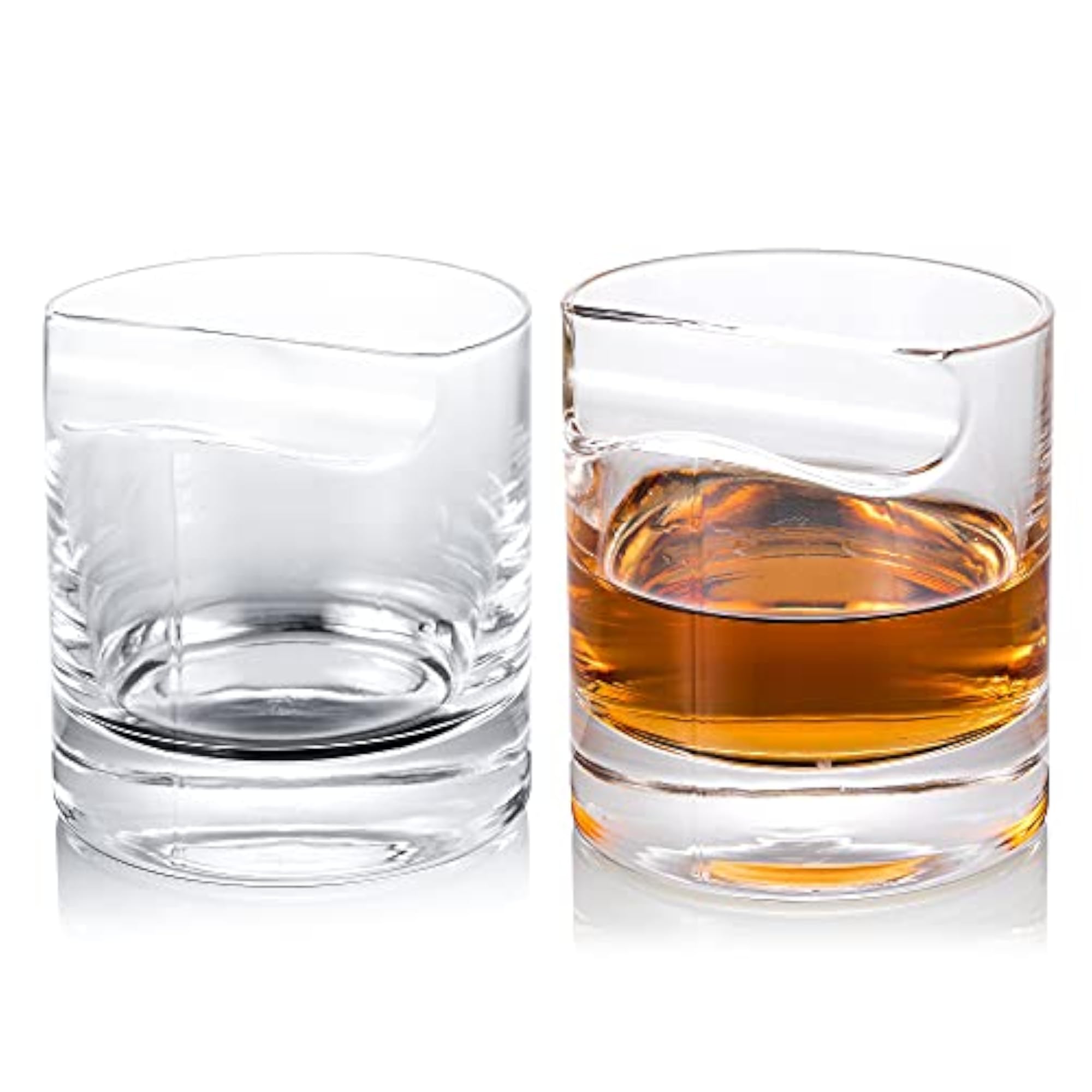Cigar Whiskey Glasses with Cigar Holder, Set of 2